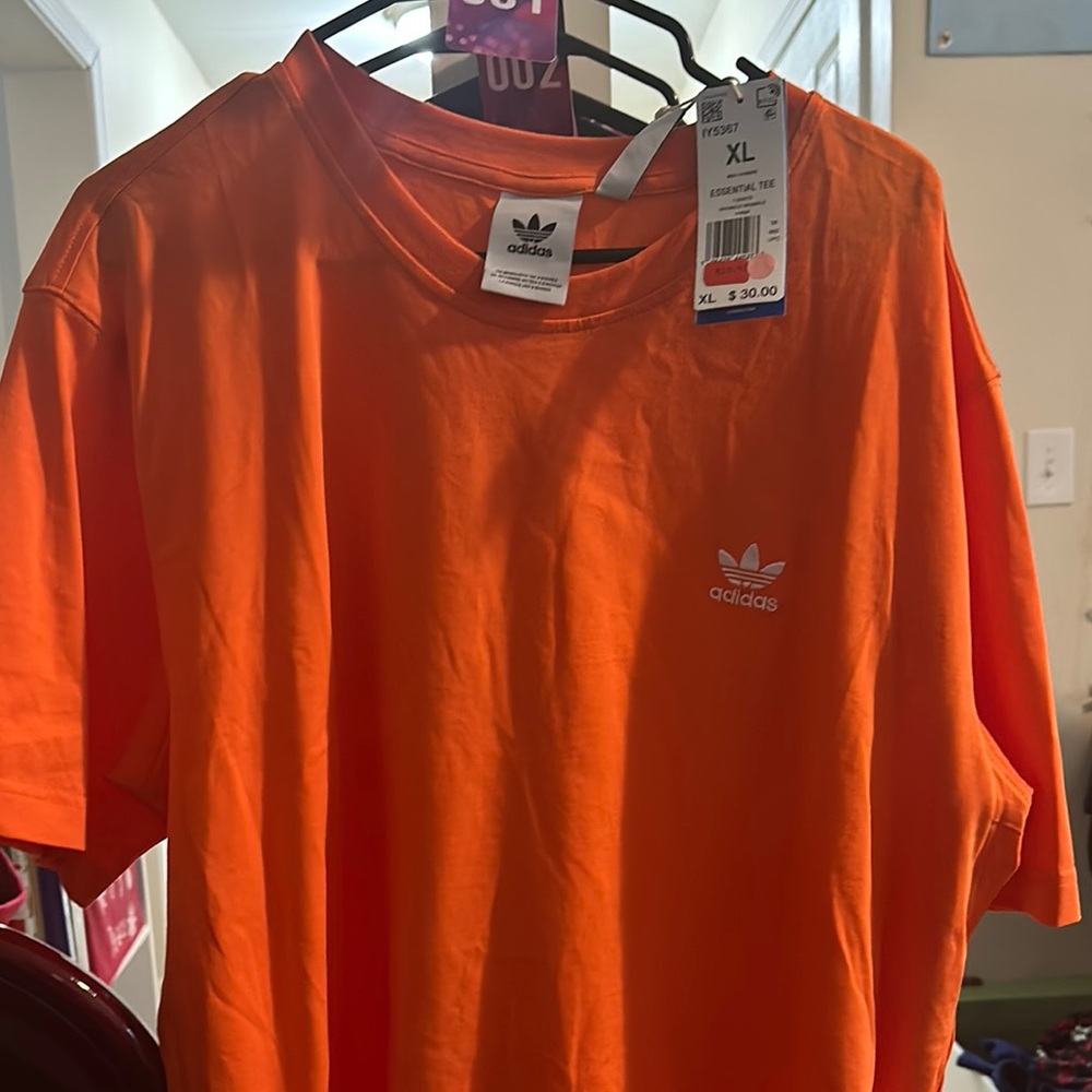 Adidas Men's Orange T-Shirt - Picture 3 of 3
